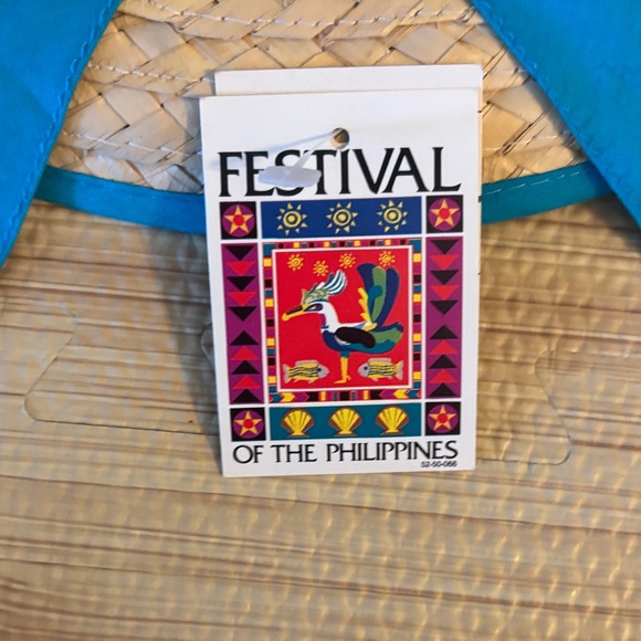 NWT Vintage JCPenney “ Festival of the Philippines”🇵🇭 Straw Hat - Picture 2 of 3